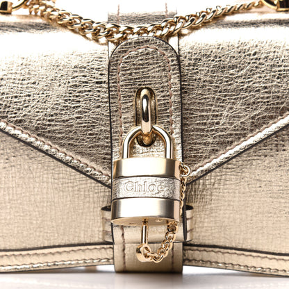 Chloe Metallic Textured Calfskin Aby Convertible Chain Shoulder Bag Gold 11 of 11