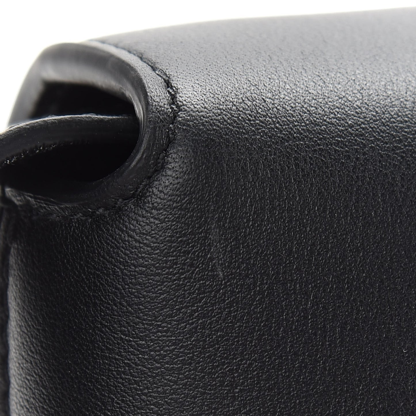 Semi Shiny Smooth Calfskin Monochrome XS Downtown Shoulder Bag Black