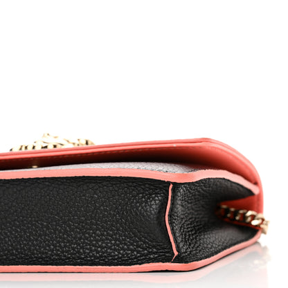 Versace Grained Calfskin Palazzo Chain Evening Bag Black Flamingo 9 of 11