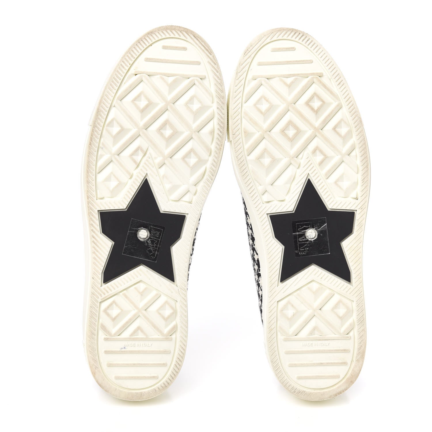 Christian Dior Canvas Houndstooth 30 Montaigne Embroidered Womens Walk'N'Dior Low Top Sneakers 39.5 Black White 5 of 10