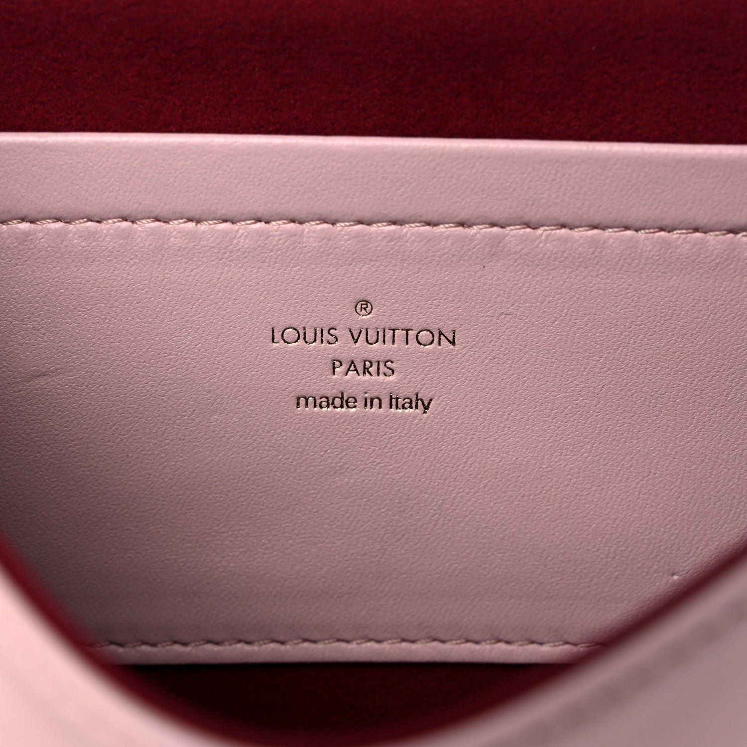 Louis Vuitton LOUIS VUITTON Lambskin Embossed Monogram Pochette Coussin Rose 6 of 9