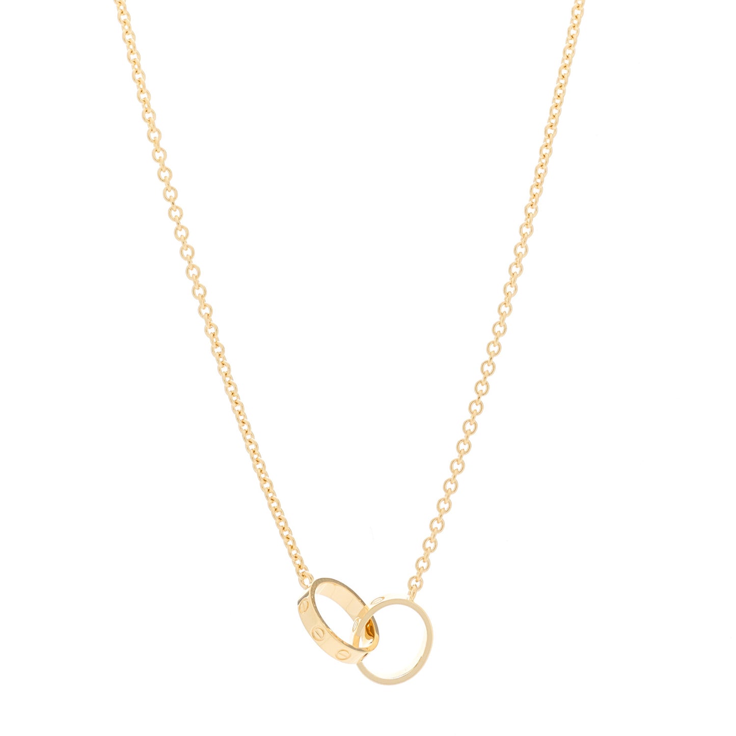 18K Yellow Gold Interlocking LOVE Necklace