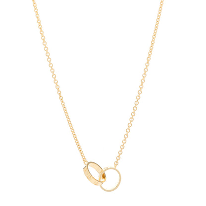 Cartier 18K Yellow Gold Interlocking LOVE Necklace 2 of 6
