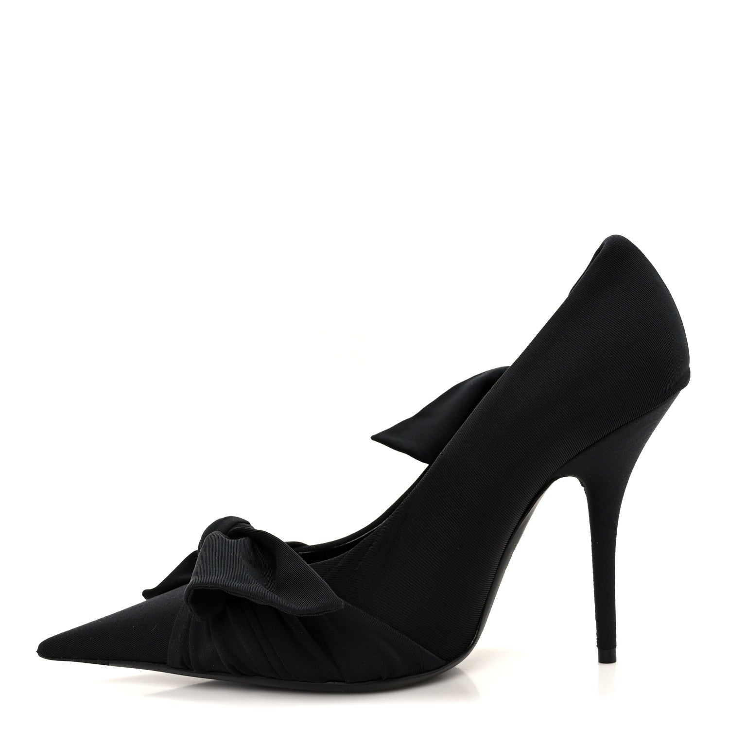 Balenciaga Stretch Cupro Nylon Jersey Knife Knot 110mm Pumps 39 Black 1 of 10