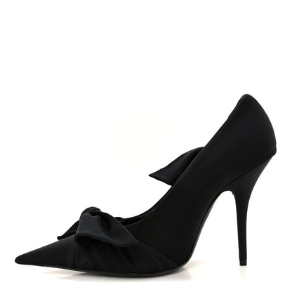 Balenciaga Stretch Cupro Nylon Jersey Knife Knot 110mm Pumps 39 Black 1 of 10