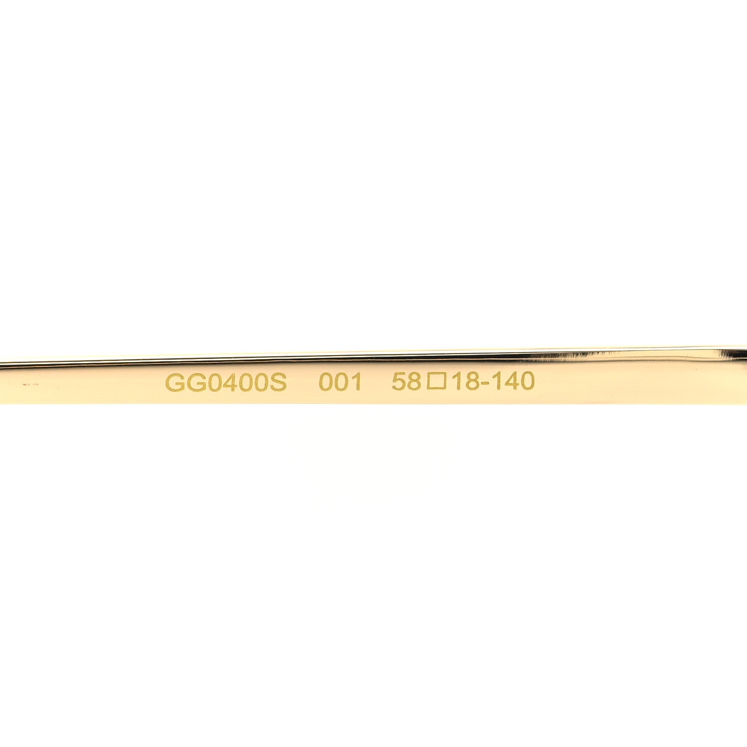 Gucci Acetate Oversize Square Frame GG0400S Sunglasses Gold 6 of 7