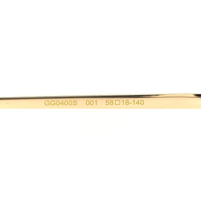 Gucci Acetate Oversize Square Frame GG0400S Sunglasses Gold 6 of 7
