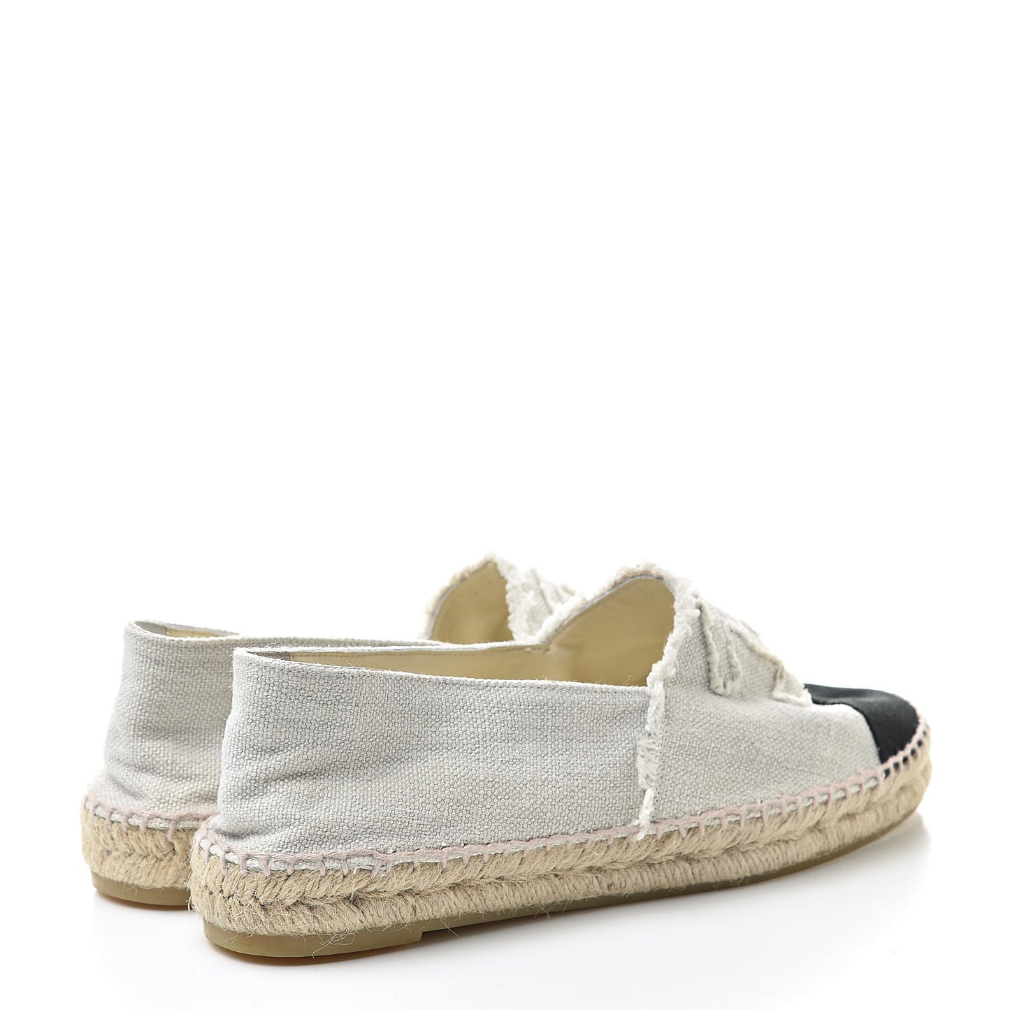 Linen CC Espadrilles 41 Beige Black