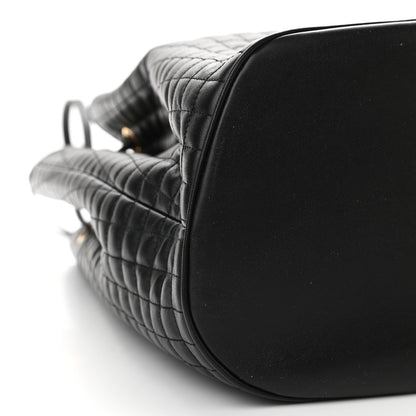 Celine Calfskin Quilted Small C Backpack Black 8 of 9