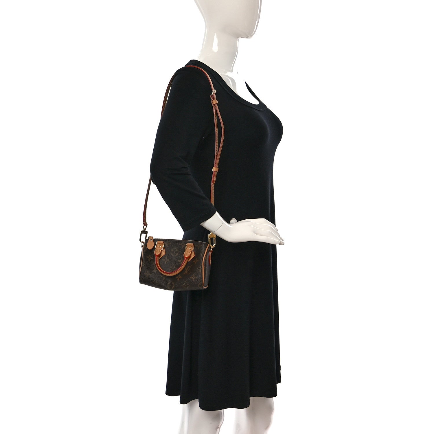 Louis Vuitton Monogram Nano Speedy Bandouliere 2 of 9