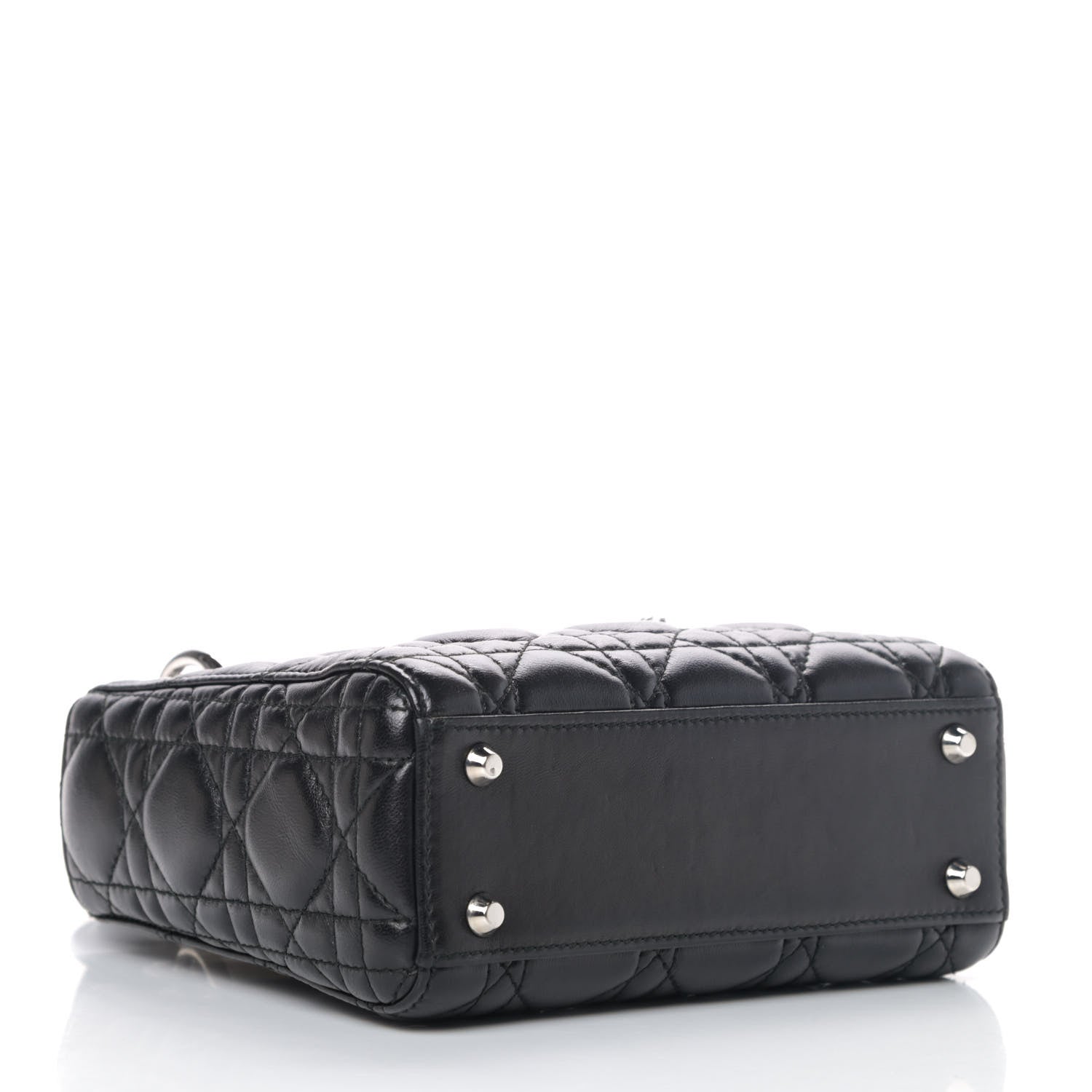 Christian Dior Lambskin Cannage Mini Lady Dior Black 3 of 4