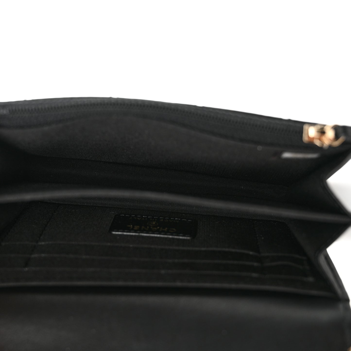 Calfskin Quilted Mini Maxi Pearls Wallet On Chain WOC Black