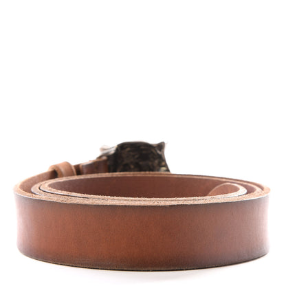 Gucci Calfskin Feline Buckle Belt 85 34 Toscano 2 of 5