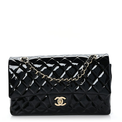 Chanel Patent Quilted Medium Double Flap Black 1 of 9