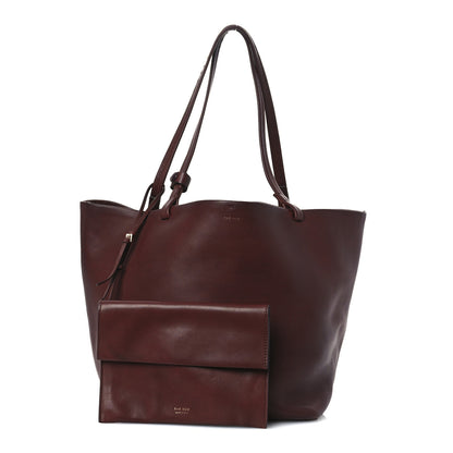 The Row Polished Saddle Calfskin Park Tote Three Cognac 3 of 19