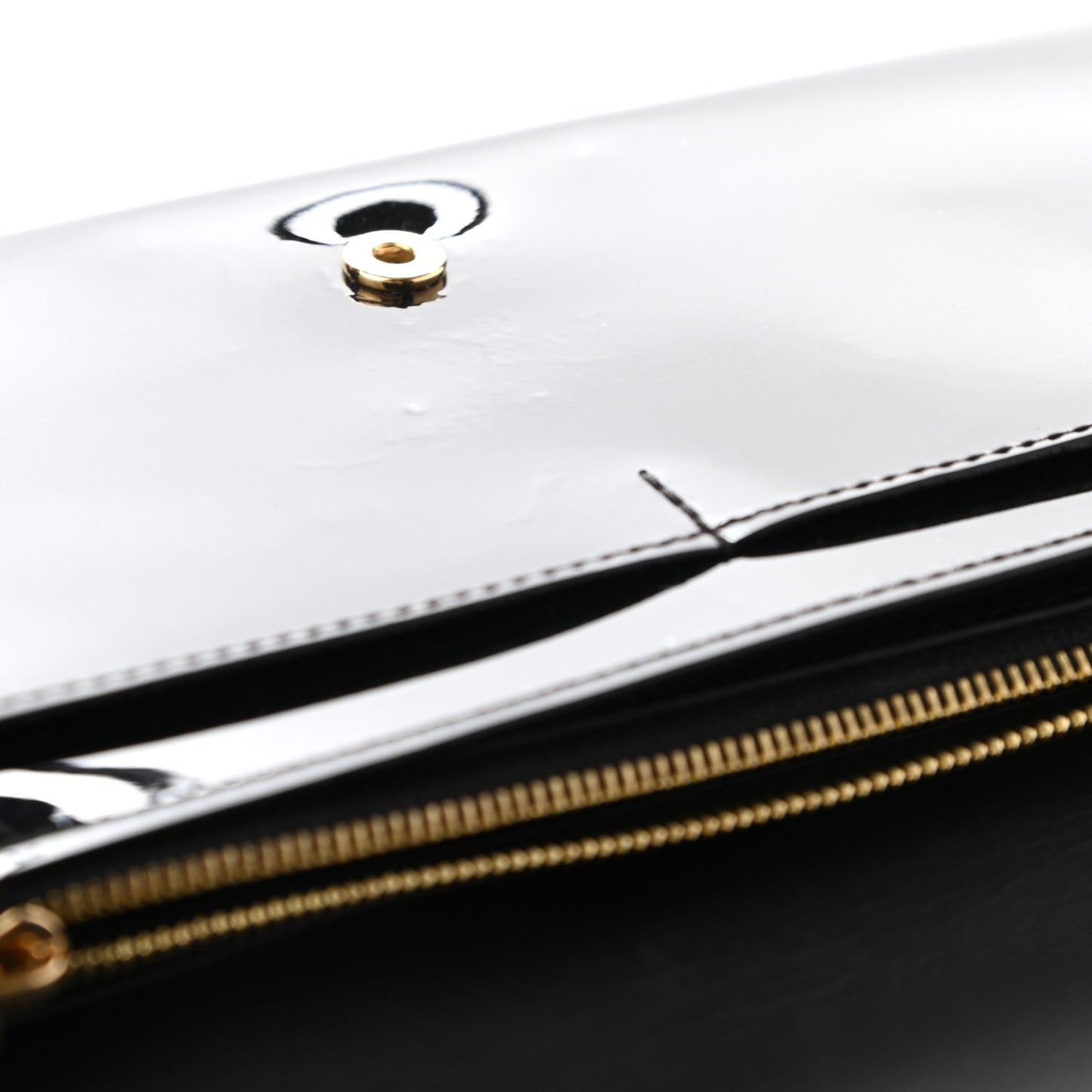 Patent Louise Clutch Black