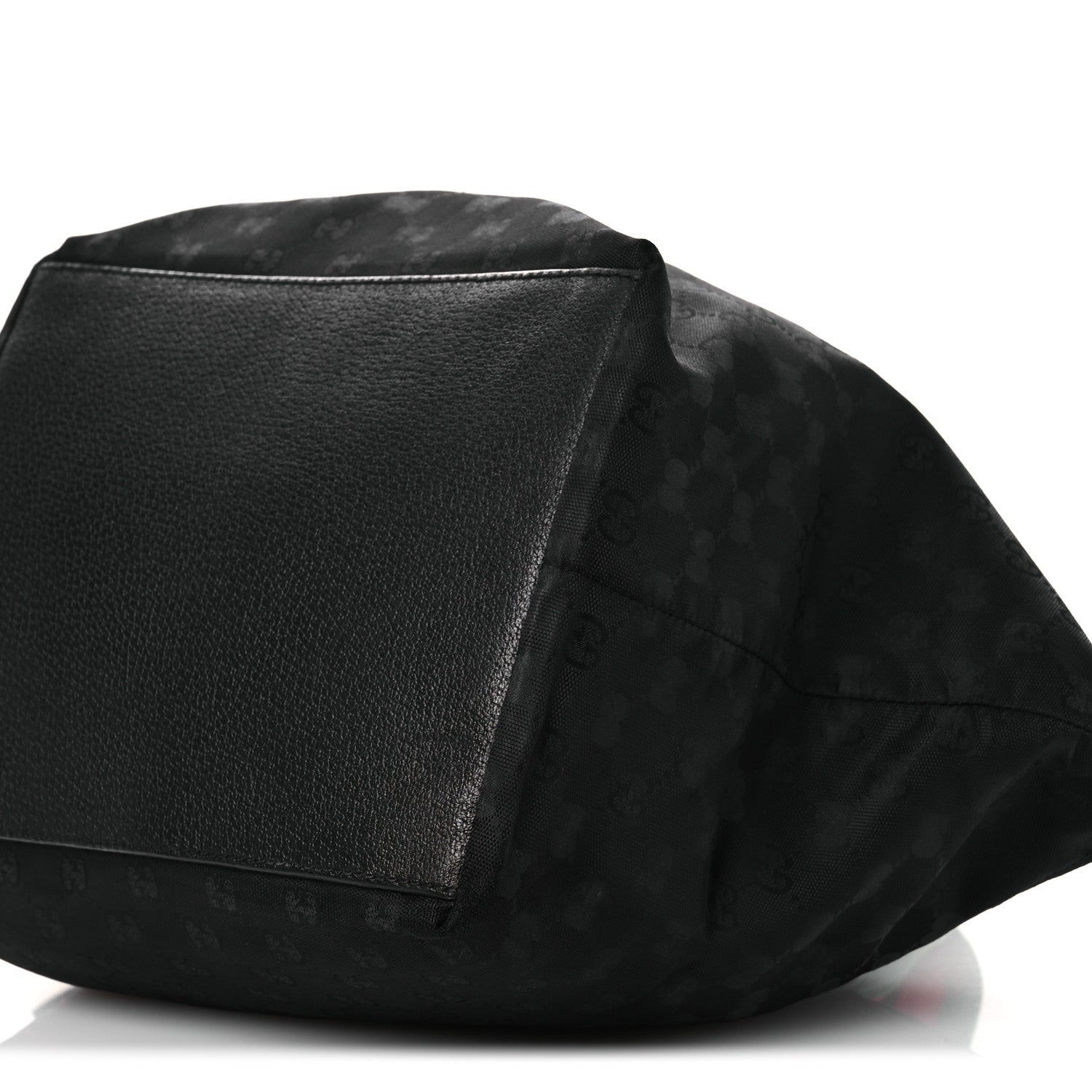 Gucci GG Monogram Medium Web Handle Bucket Tote Black 10 of 13