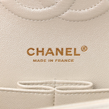 Chanel Iridescent Calfskin Quilted Medium Double Flap White 6 of 12