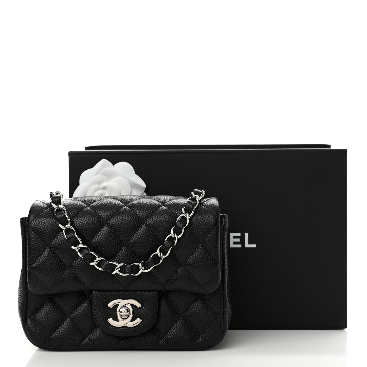 Chanel Caviar Quilted Mini Square Flap Black 11 of 11