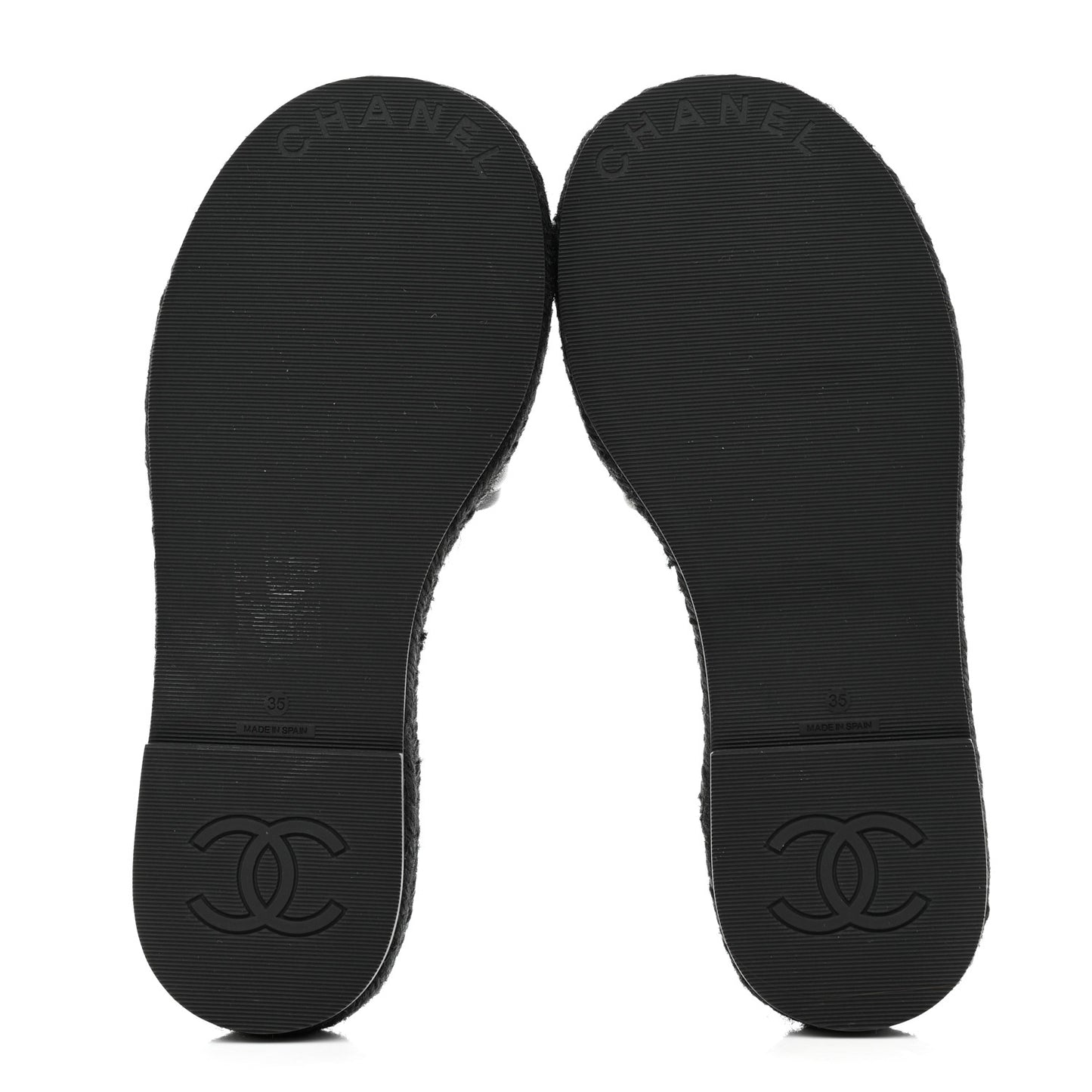 Lambskin Espadrille Mule Sandals 35 Black