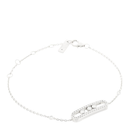 Messika 18K White Gold Diamond Classic Baby Move Pave Bracelet 1 of 6