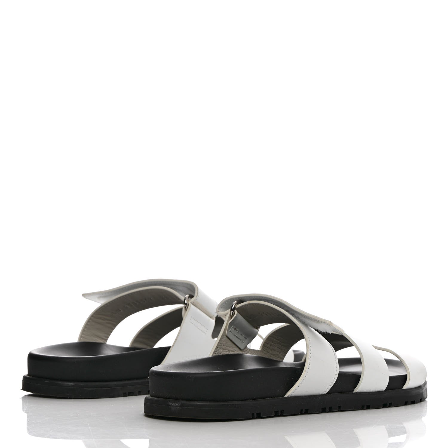 Hermes Calfskin Womens Chypre Sandals 38 White 4 of 14