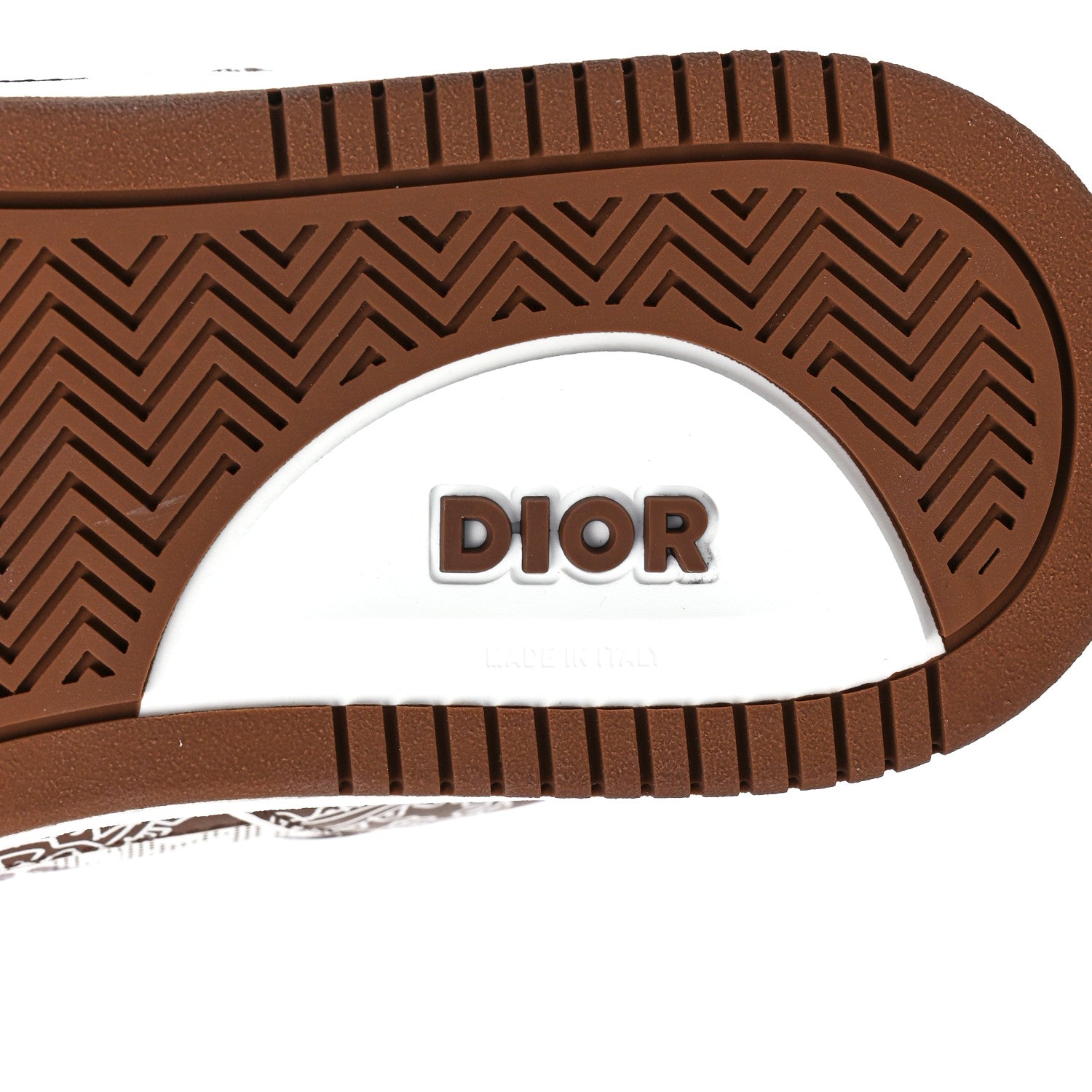 Christian Dior Smooth Calfskin Oblique Paisley Mens B27 Low Top Sneakers 43 Coffee White 6 of 9