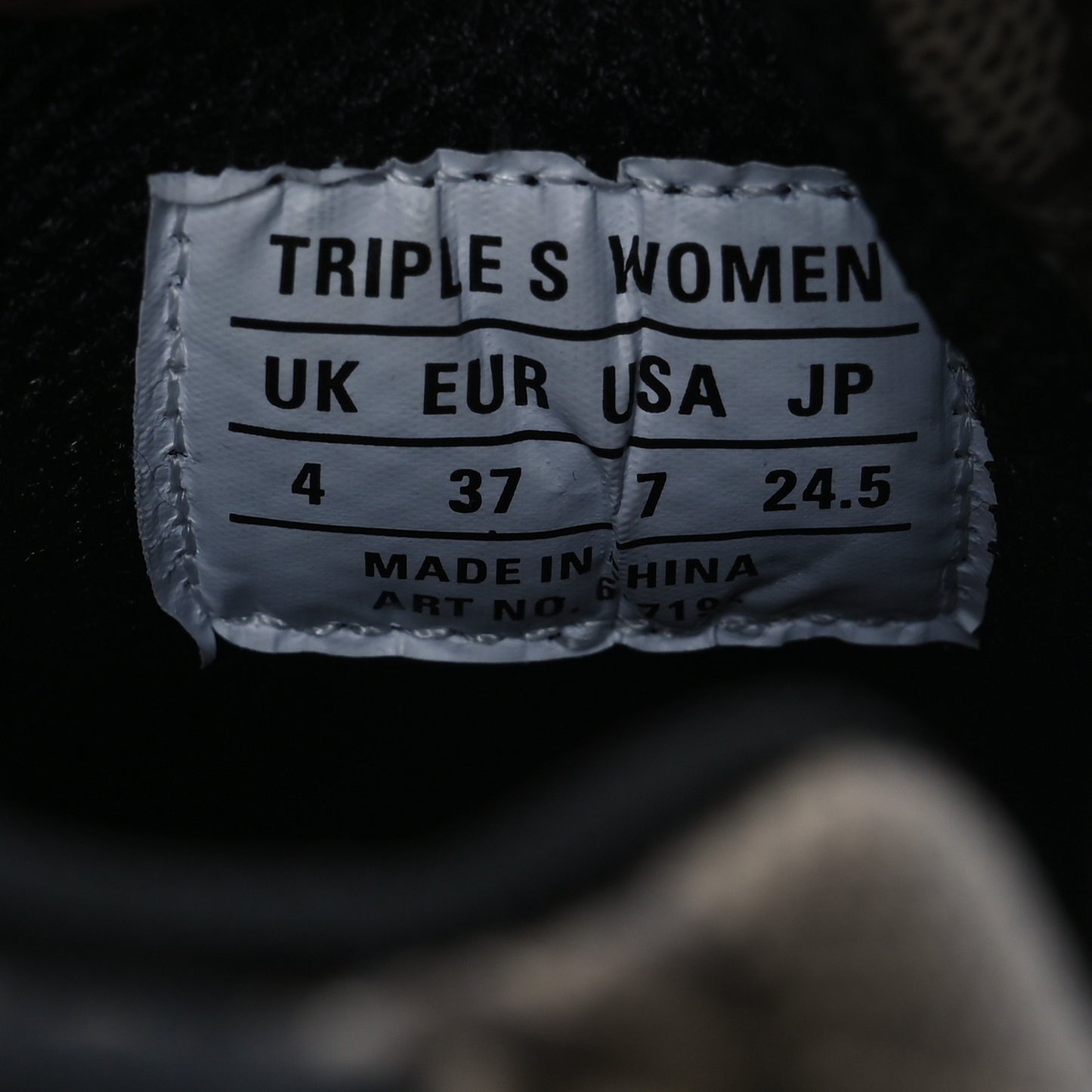 X GUCCI GG Supreme Monogram Allover Logo Womens Triple S Sneakers 37 Beige Ebony Mystic White