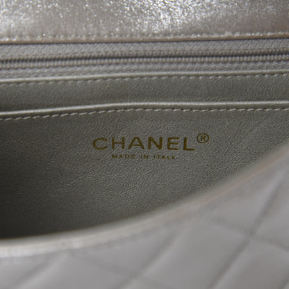Chanel Iridescent Calfskin Quilted Mini Rectangular Flap Light Gold 8 of 11