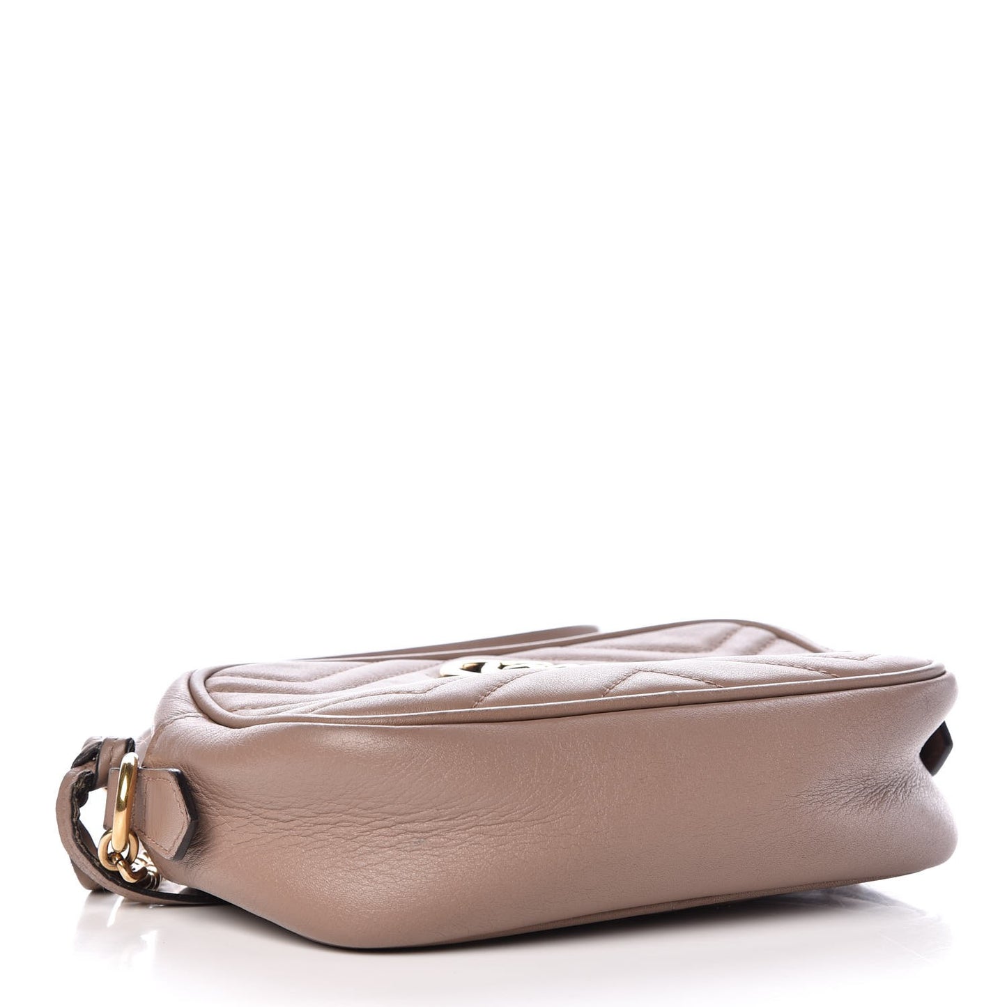 Calfskin Matelasse Mini GG Marmont Chain Shoulder Bag Nude