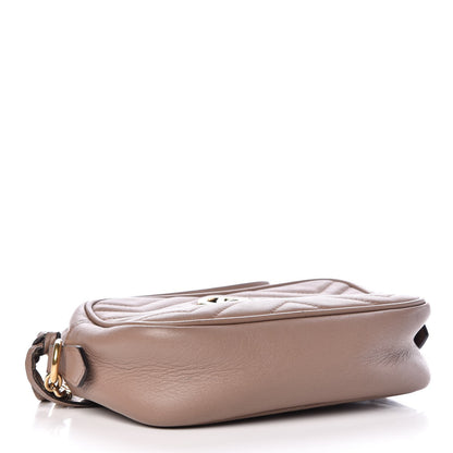 Gucci Calfskin Matelasse Mini GG Marmont Chain Shoulder Bag Nude 4 of 11