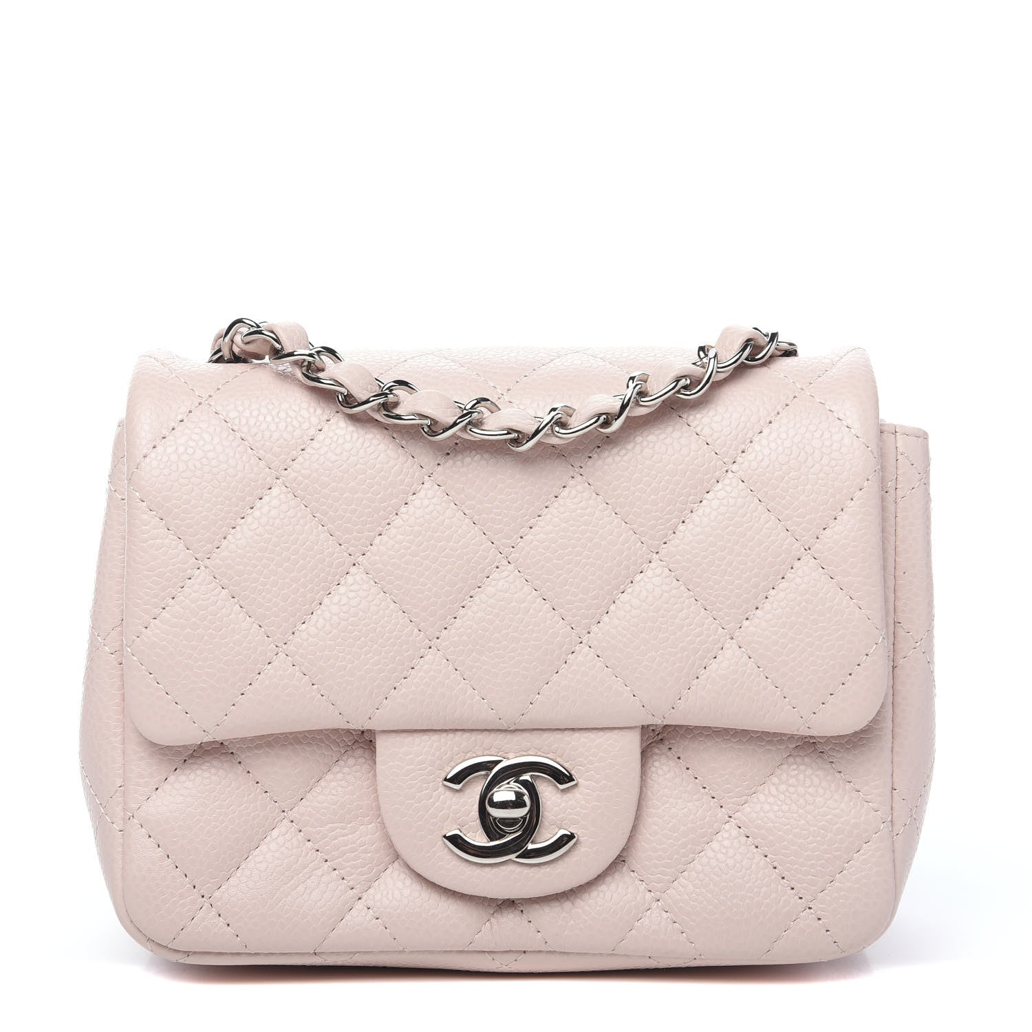 Chanel Caviar Quilted Mini Square Flap Pink 1 of 10