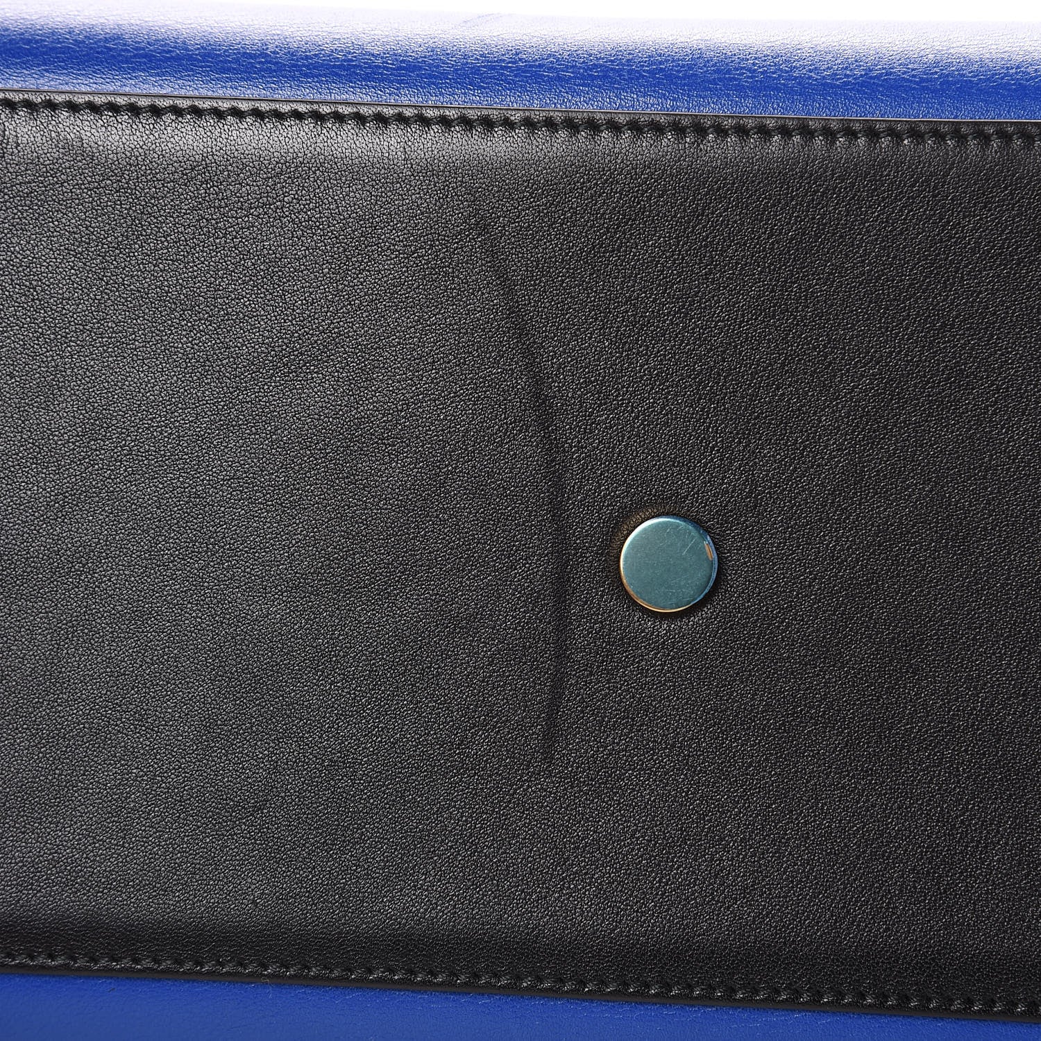 Saint Laurent Calfskin Bi-Color Small Sac De Jour Royal Blue Black 11 of 13