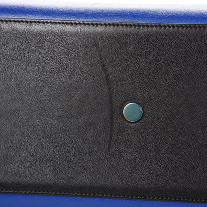 Saint Laurent Calfskin Bi-Color Small Sac De Jour Royal Blue Black 11 of 13