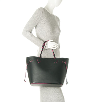 Louis Vuitton Epi Neverfull MM Black Hot Pink 2 of 9