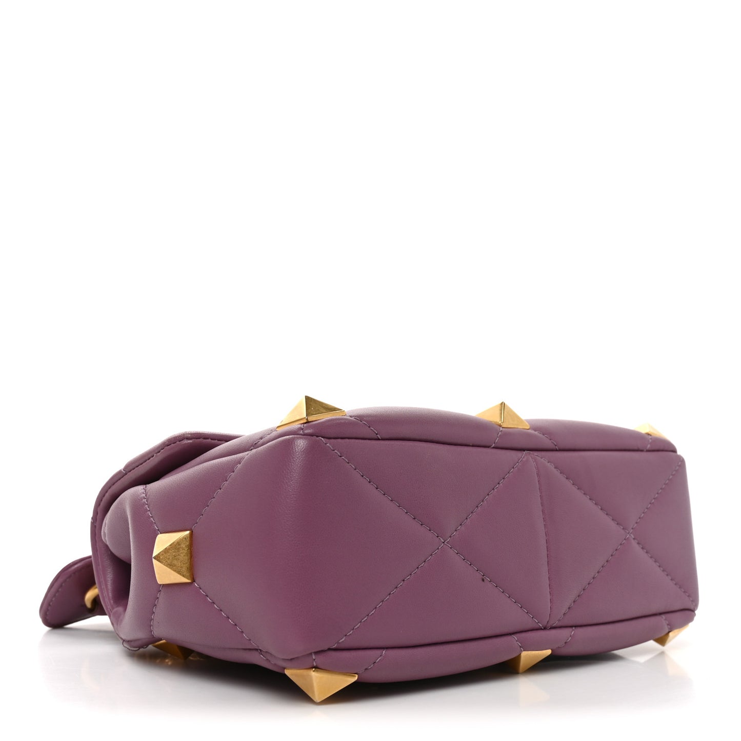 Nappa Medium Roman Stud Shoulder Bag Malva