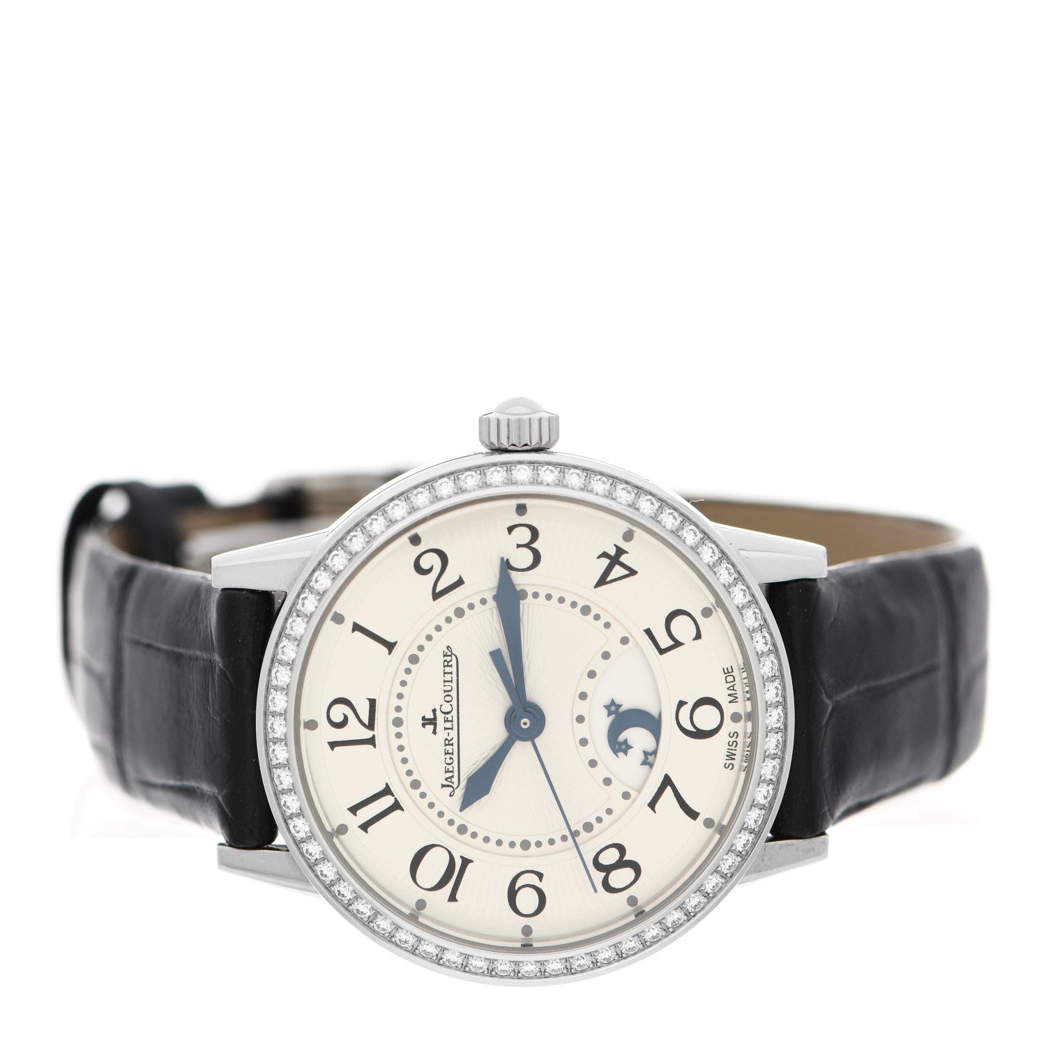 Jaeger-LeCoultre JAEGER LECOULTRE Stainless Steel Alligator Diamond Bezel 29mm Rendez-Vous Classic Day & Night Automatic Watch Q3468421 2 of 6