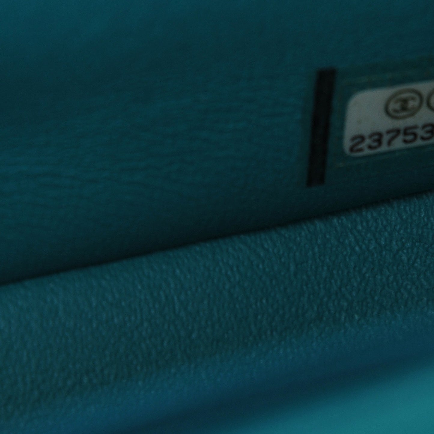 Caviar Quilted Mini Square Flap Turquoise