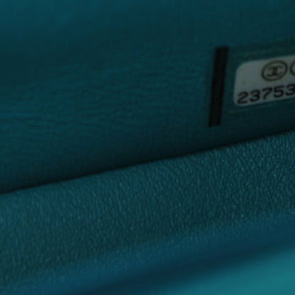 Chanel Caviar Quilted Mini Square Flap Turquoise 7 of 8