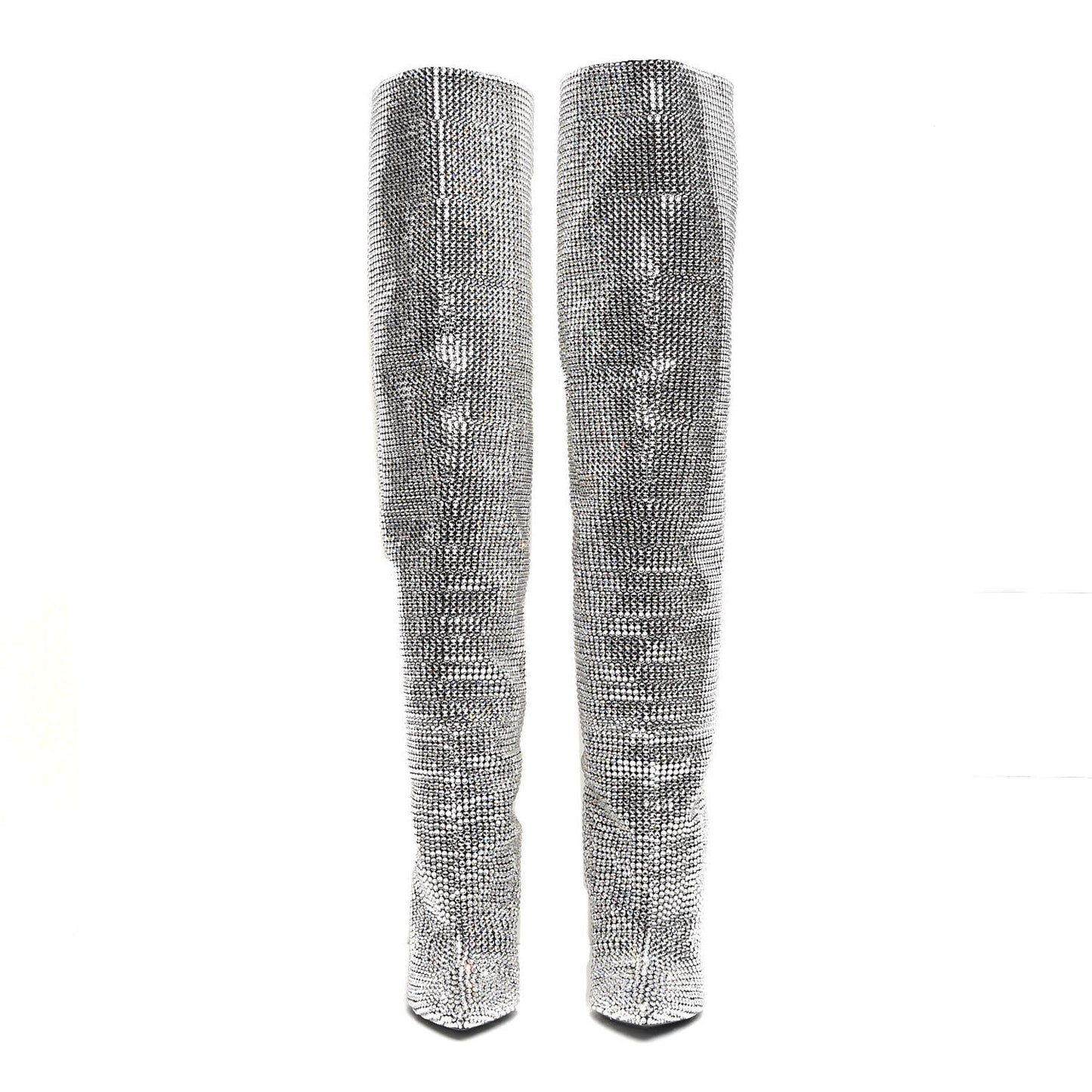 Swarovski Crystal Embellished Niki 105 Thigh High Boots 39
