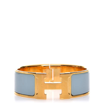 Hermes Enamel Clic Clac H Wide Bracelet PM Aigue Marine 1 of 5