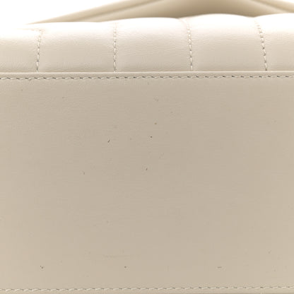 Saint Laurent Calfskin Y Quilted Monogram Small Loulou Chain Satchel Crema Soft 11 of 12