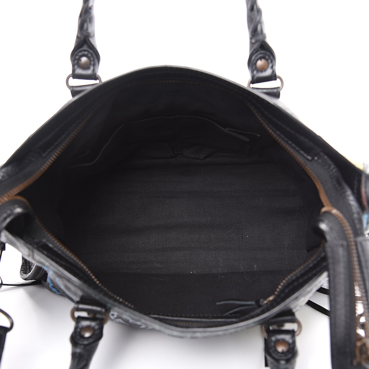Balenciaga Agneau Graffiti All Over Classic Hardware S City Black Multicolor 4 of 8