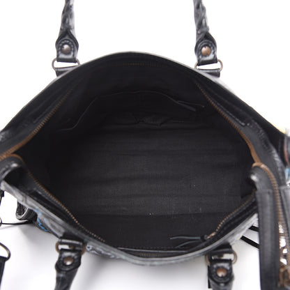 Balenciaga Agneau Graffiti All Over Classic Hardware S City Black Multicolor 4 of 8