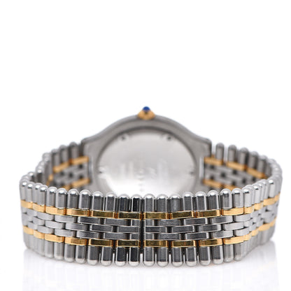 Cartier Stainless Steel 18K Yellow Gold 31mm Must De 21 Bullet Link Quartz Watch 3 of 4