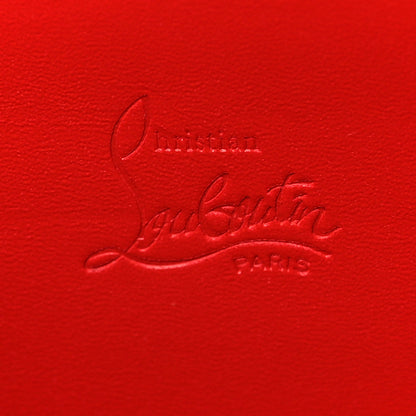 Christian Louboutin Calfskin Panettone Zip Around Wallet Loubi Red Black 6 of 7