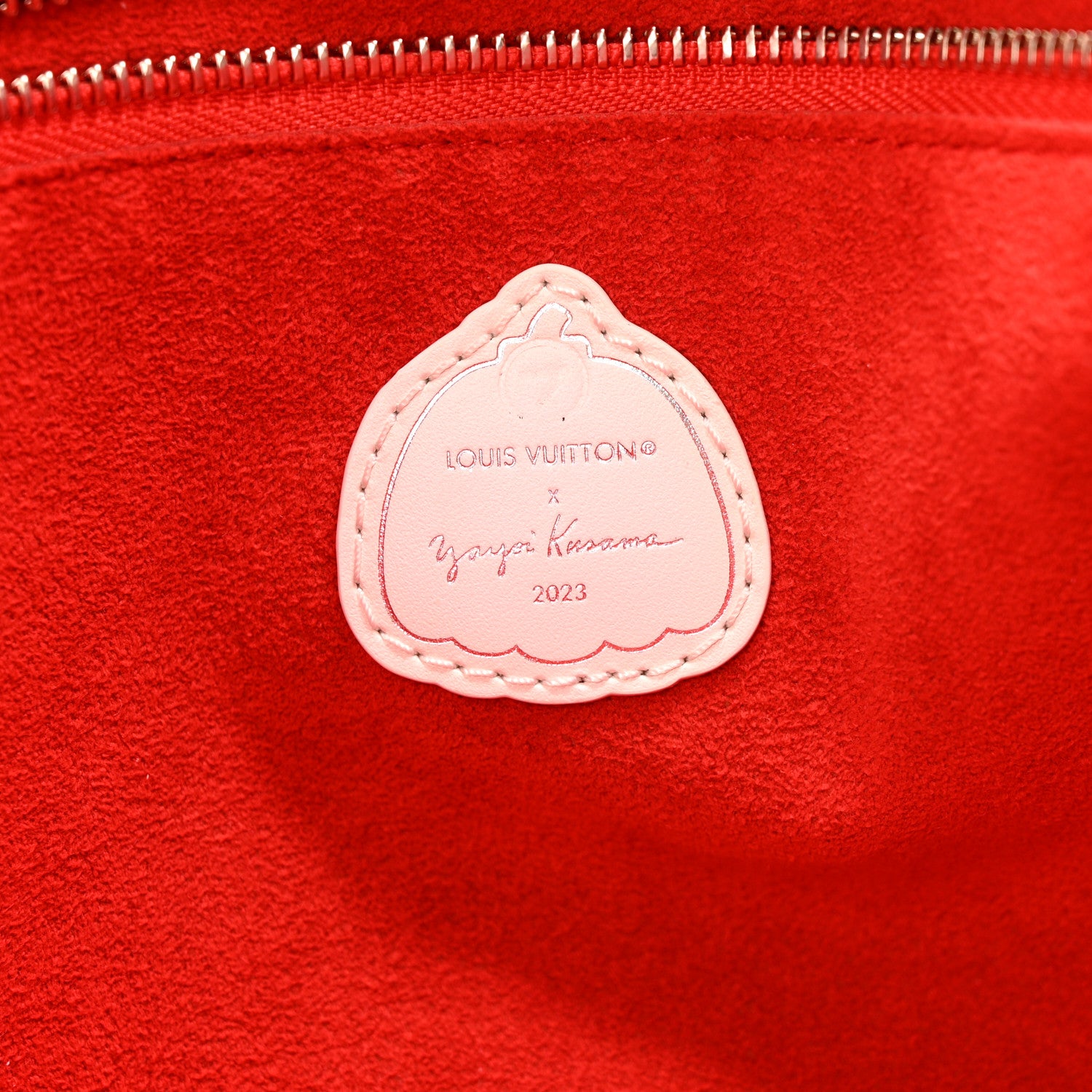 Louis Vuitton LV X YK Empreinte Infinity Dots Neverfull MM Rouge White 7 of 11