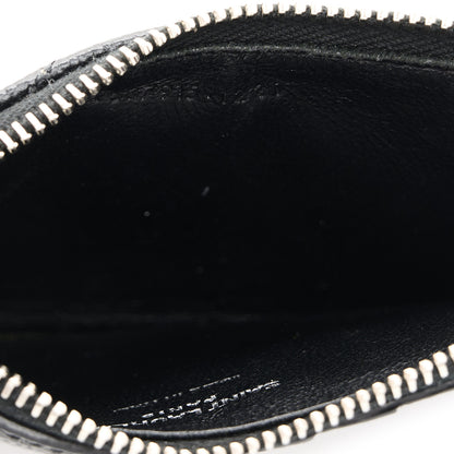 Saint Laurent Monogram Grain de Poudre 5 Fragments Zip Pouch Card Holder Black 5 of 7