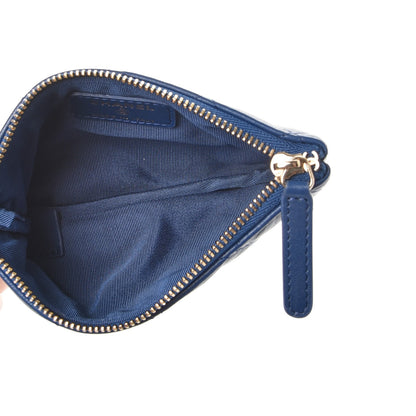 Chanel Lambskin Quilted Small Cosmetic Case Dark Blue 5 of 8