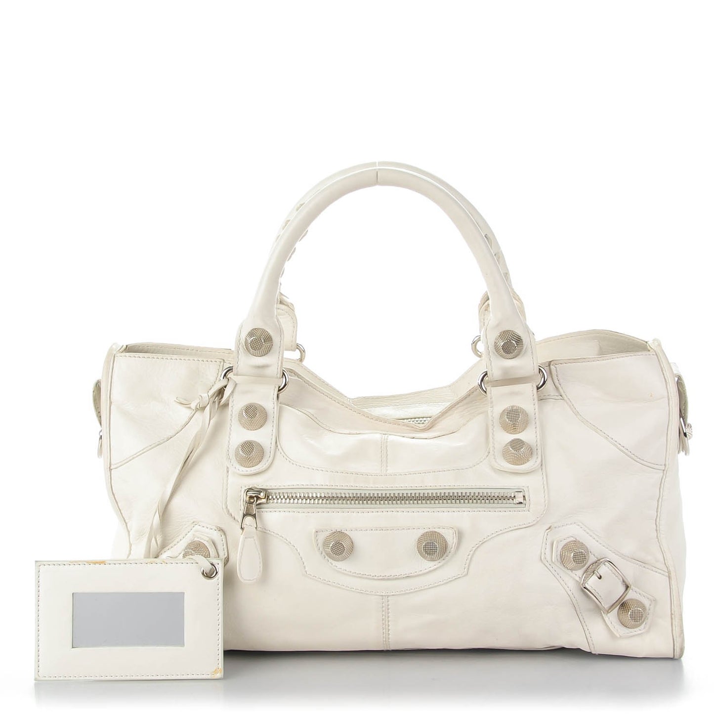 Agneau Giant 21 Silver Hardware Part Time White